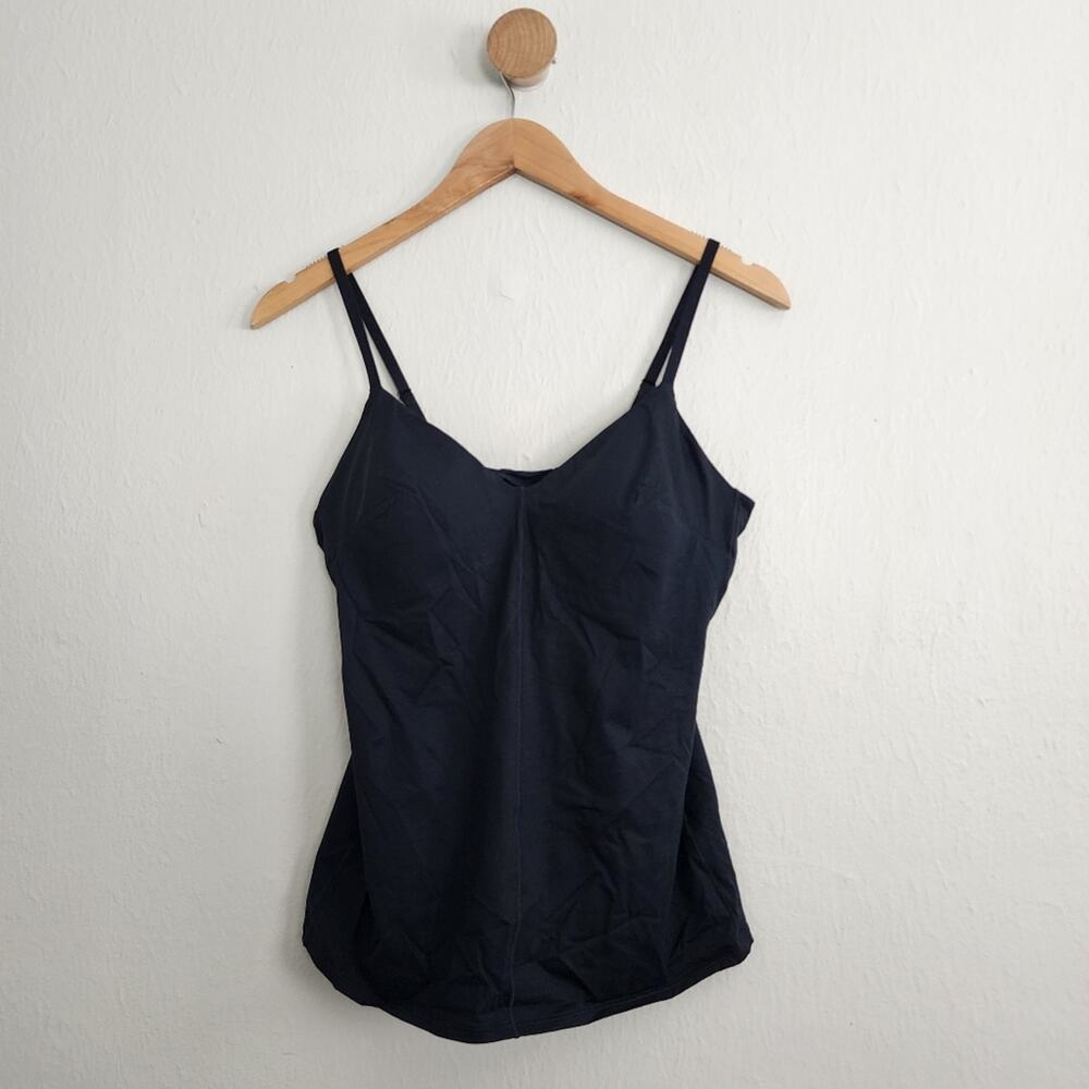 NWT Neiwai Essential Black Padded Camisole Tank Top Built-In Bra Mulberry Silk M